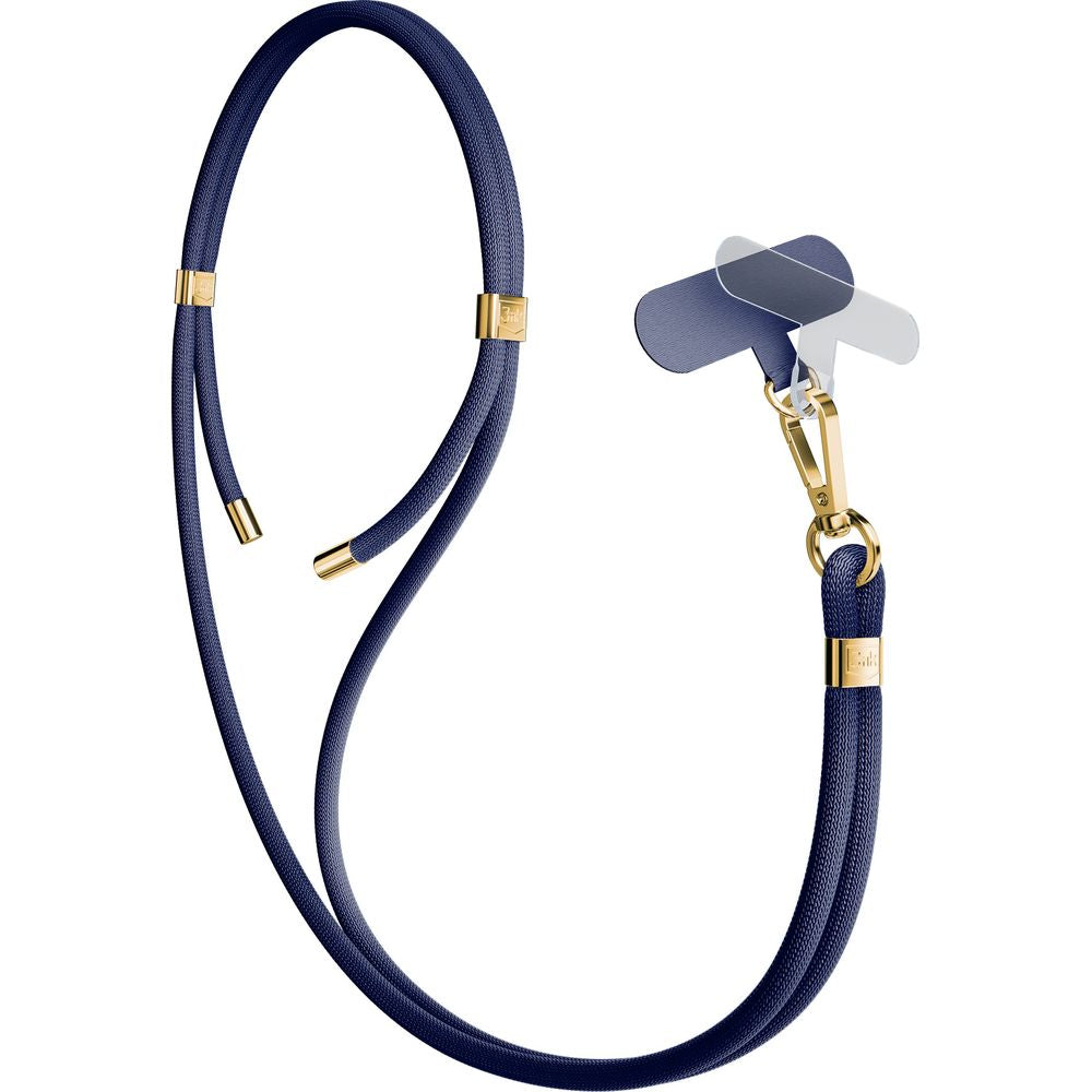 Handy-Schlüsselband 3mk EasyClip Elite, Dunkelblau und Golden