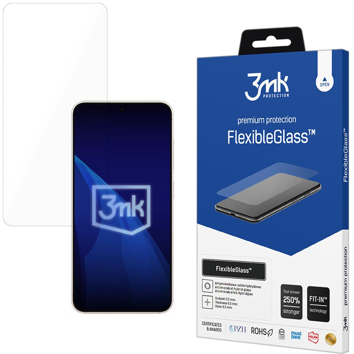 Hybridglas für Galaxy S25 Edge, 3mk FlexibleGlass