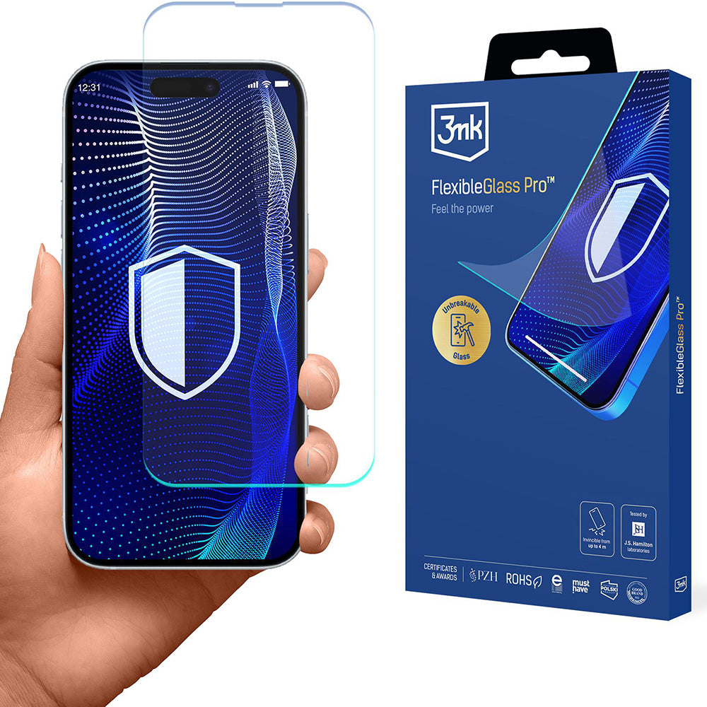 Hybridglas für iPhone 18 Pro / 17 Pro, 3mk FlexibleGlass Pro