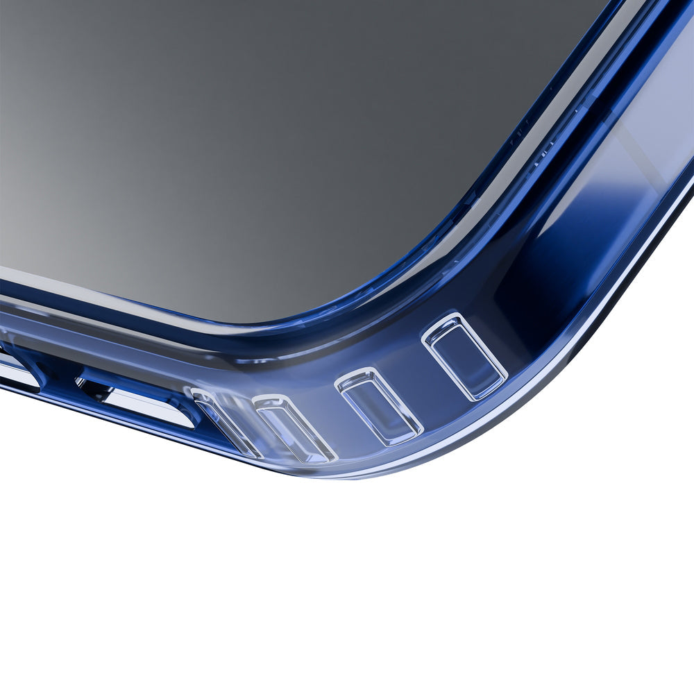 Handyhülle für iPhone 16 Pro, 3mk Frosty MagCase, Transluzent mit Blau