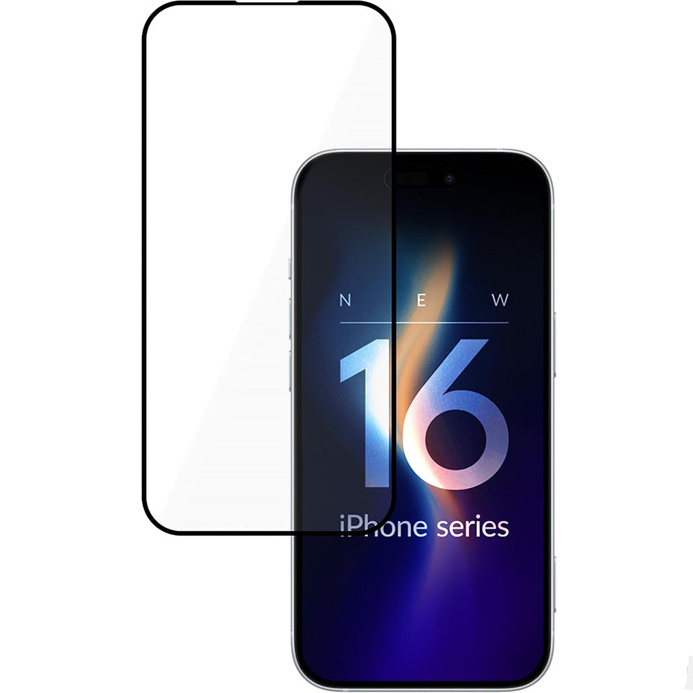 Gehärtetes Glas für iPhone 16 Pro Max, 3mk HardGlass Max, Schwarzen Rahmen
