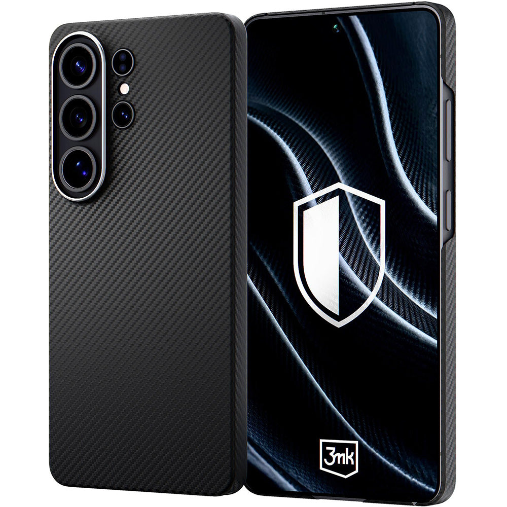Aramid Handyhülle für Galaxy S26 Ultra, 3mk Hardy Aramid MagCase mit MagSafe, Schwarz
