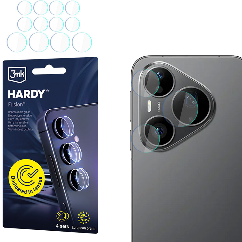4x Hybridglas Kameraschutz für Linsen für Huawei Pura 90s Pro, 3mk Hardy Fusion Lens Protection (1/9)