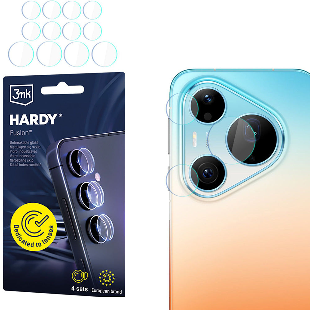 4x Hybridglas Kameraschutz für Linsen für Huawei Pura 90s Pro Max, 3mk Hardy Fusion Lens Protection (1/9)