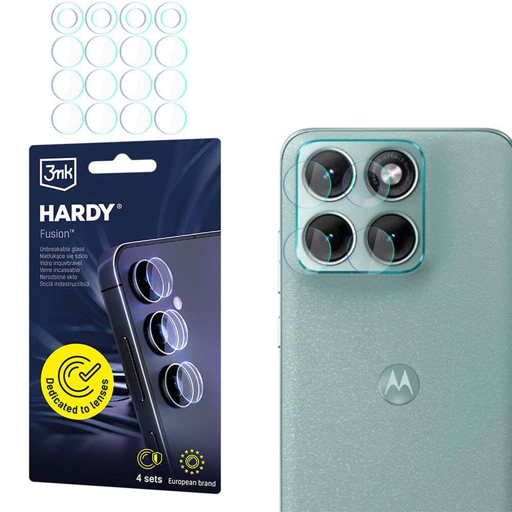4x Hybridglas Kameraschutz für Linsen für Motorola Edge 70 Fusion, 3mk Hardy Fusion Lens Protection