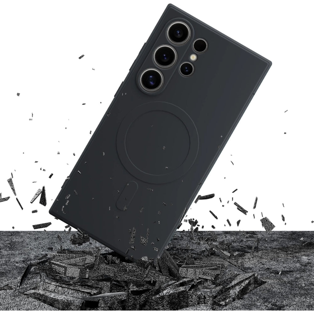 Handyhülle für Galaxy S24 Ultra, 3mk Hardy Haptica MagCase mit MagSafe, Schwarz