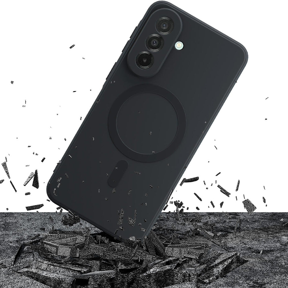 Handyhülle für Galaxy A27 5G, 3mk Hardy Haptica MagCase mit MagSafe, Schwarz