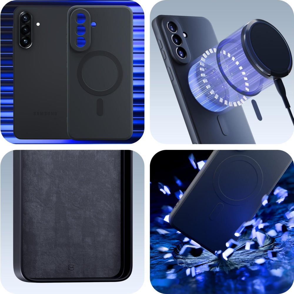 Handyhülle für Galaxy A57 5G, 3mk Hardy Haptica MagCase mit MagSafe, Schwarz