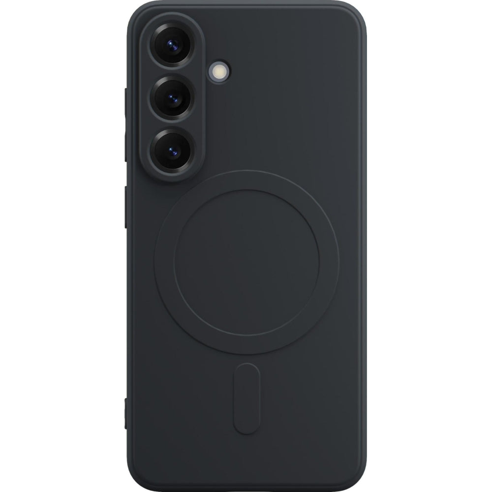 Handyhülle für Galaxy S25, 3mk Hardy Haptica MagCase mit MagSafe, Schwarz