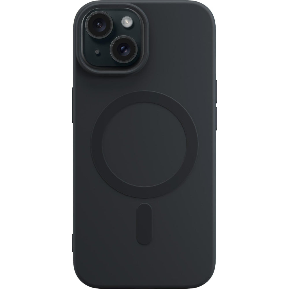 Handyhülle für iPhone 15, 3mk Hardy Haptica MagCase mit MagSafe, Schwarz