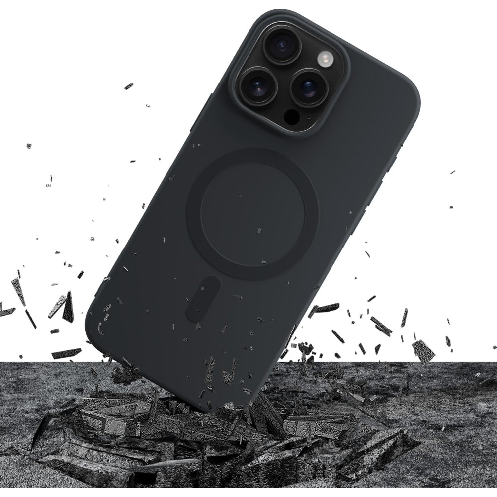 Handyhülle für iPhone 16 Pro Max, 3mk Hardy Haptica MagCase mit MagSafe, Schwarz