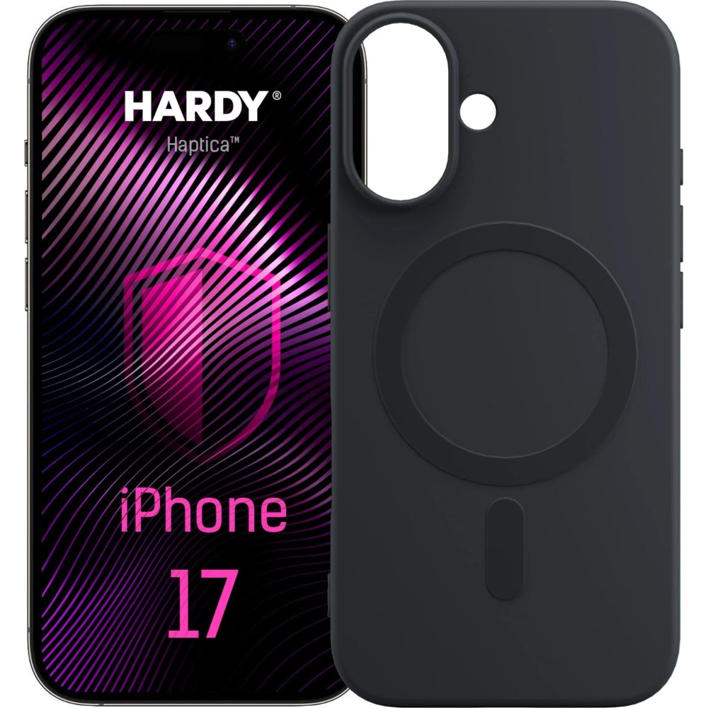 Handyhülle für iPhone 17, 3mk Hardy Haptica MagCase mit MagSafe, Schwarz