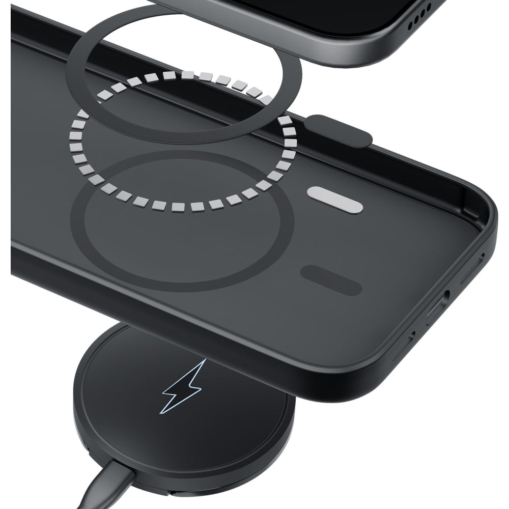 Handyhülle für iPhone 17 Pro Max, 3mk Hardy Haptica MagCase mit MagSafe, Schwarz