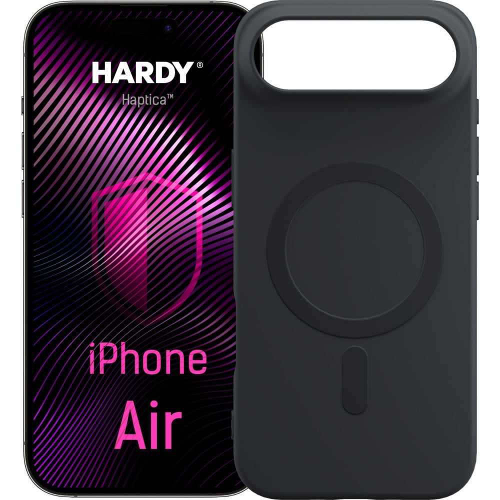 Handyhülle für iPhone Air, 3mk Hardy Haptica MagCase mit MagSafe, Schwarz