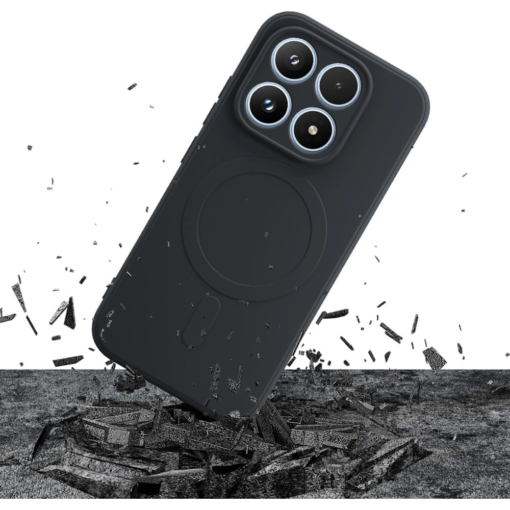 Handyhülle für Xiaomi 17, 3mk Hardy Haptica MagCase mit MagSafe, Schwarz