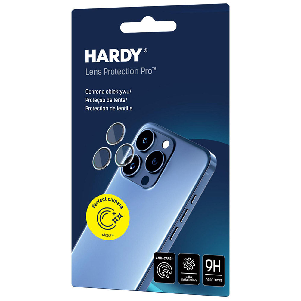 Objektivschutz für iPhone 16 Pro / 16 Pro Max, 3mk Hardy Lens Protection Pro, Schwarz