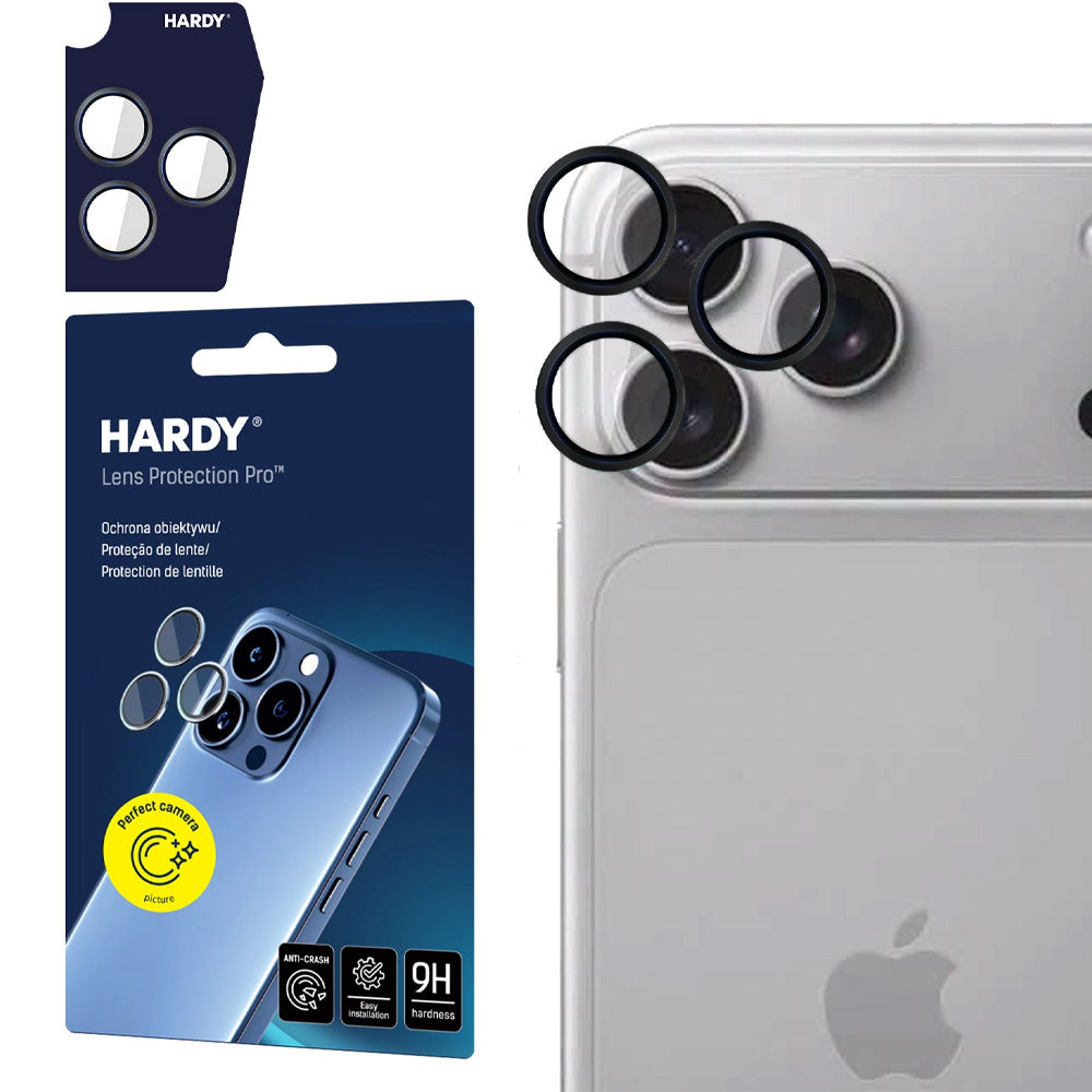 Objektivschutz für iPhone 18 Pro / Max, 3mk Hardy Lens Protection Pro, 1 Set, Schwarz (1/6)