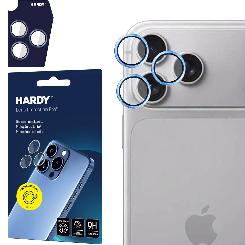 Objektivschutz für iPhone 18 Pro / Max, 3mk Hardy Lens Protection Pro, 1 Set, Hellblau (1/10)