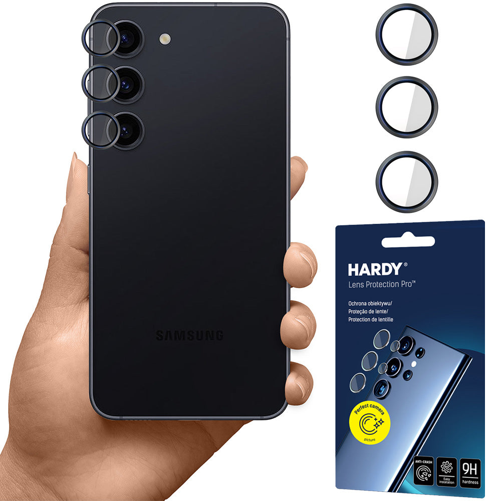 Objektivschutz für Galaxy S24, 3mk Hardy Lens Protection Pro, Schwarz
