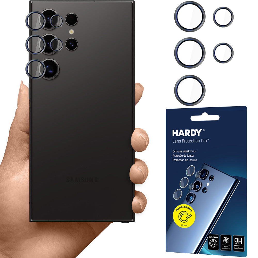 Objektivschutz für Galaxy S24 Ultra, 3mk Hardy Lens Protection Pro, Schwarz