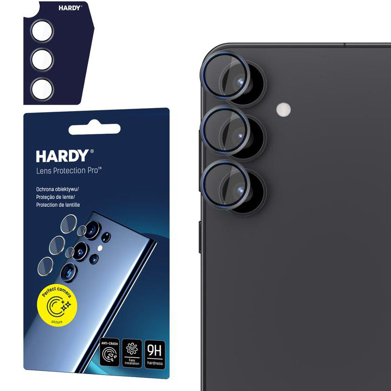Objektivschutz für Samsung Galaxy S25, 3mk Hardy Lens Protection Pro, Schwarz