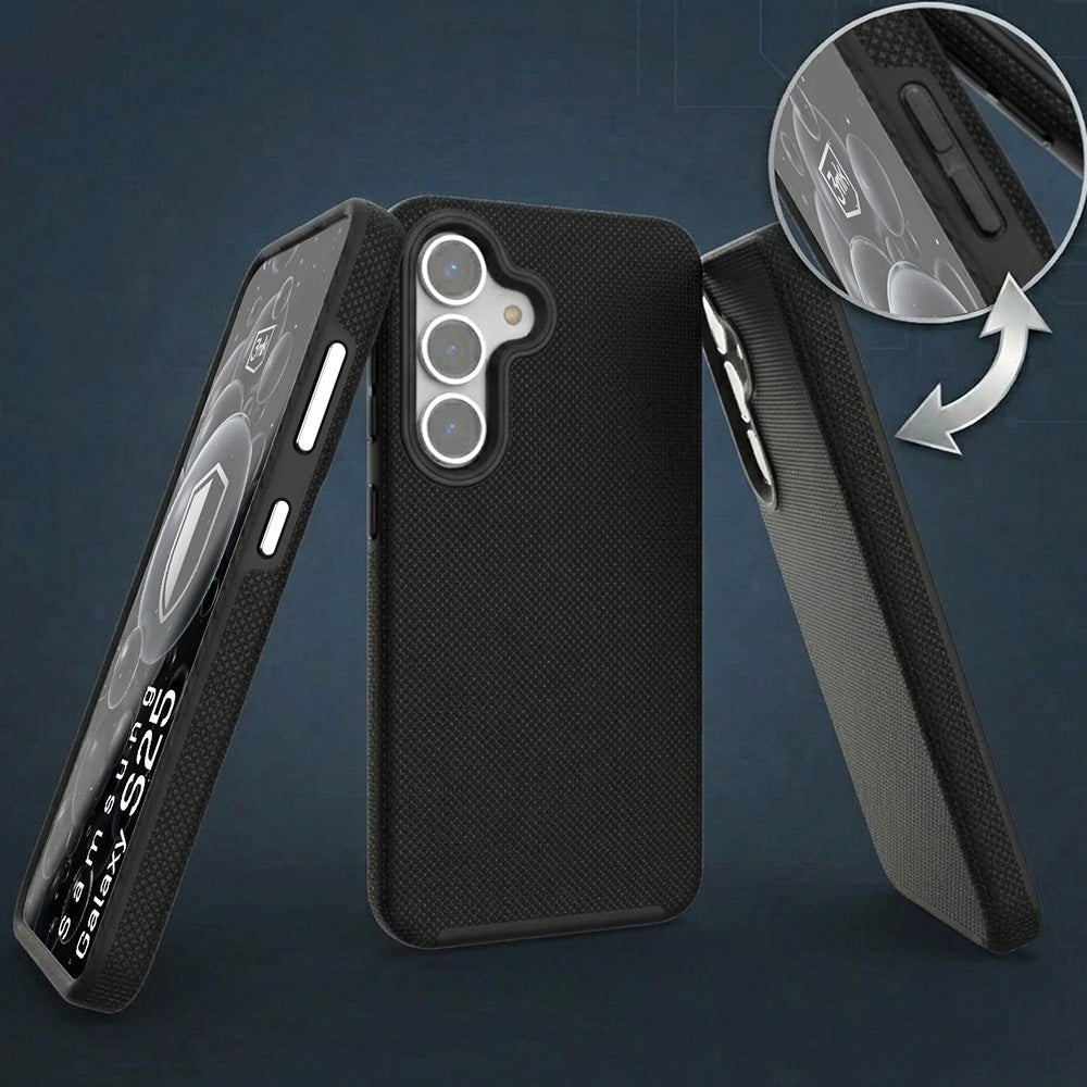 Handyhülle für Galaxy S25, 3mk Hardy Shockproof MagCase mit MagSafe, Schwarz