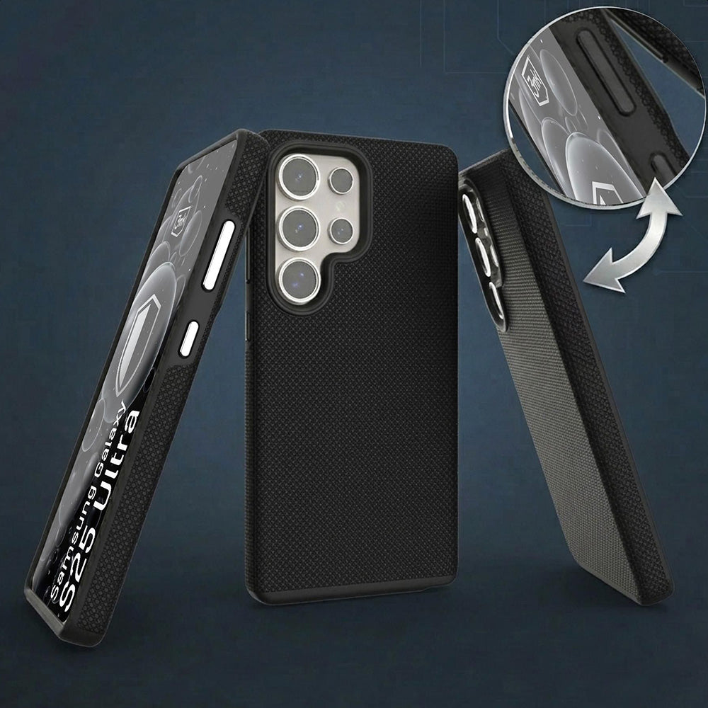 Handyhülle für Galaxy S25 Ultra, 3mk Hardy Shockproof MagCase mit MagSafe, Schwarz