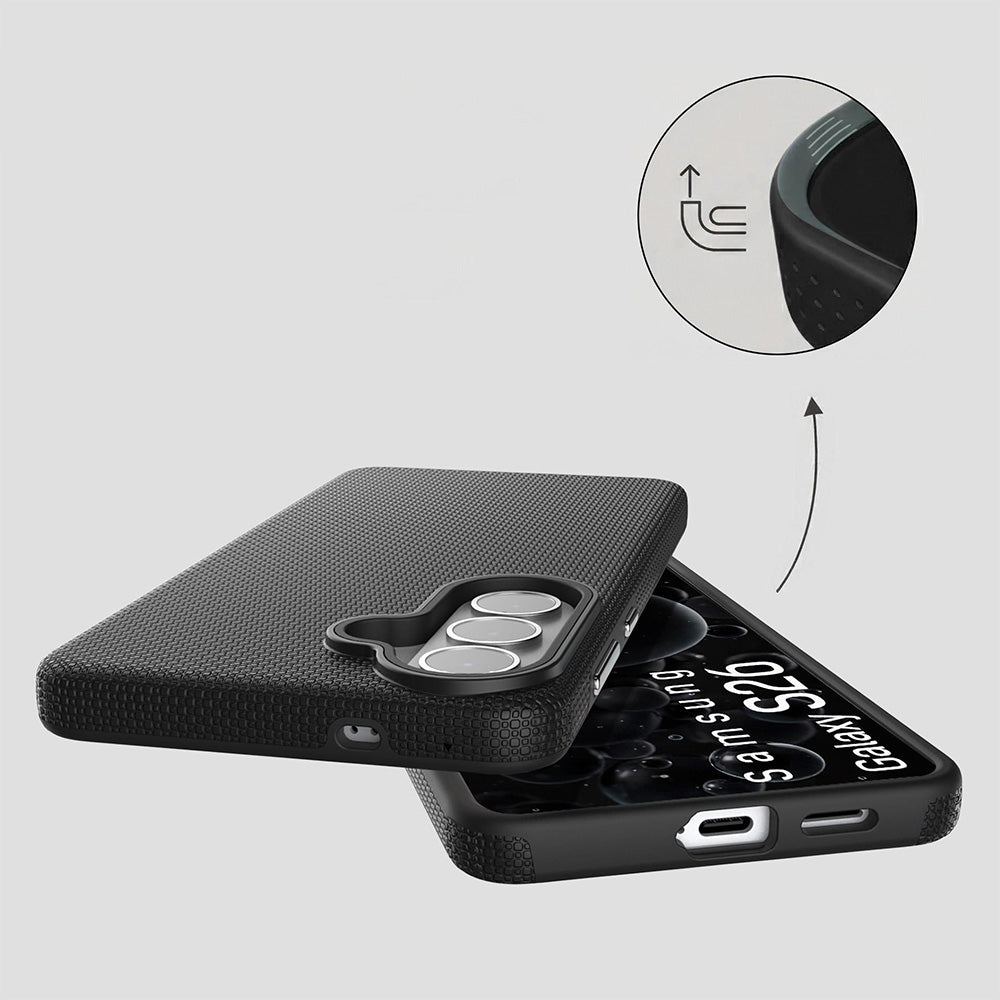 Handyhülle für Galaxy S26, 3mk Hardy Shockproof MagCase mit MagSafe, Schwarz