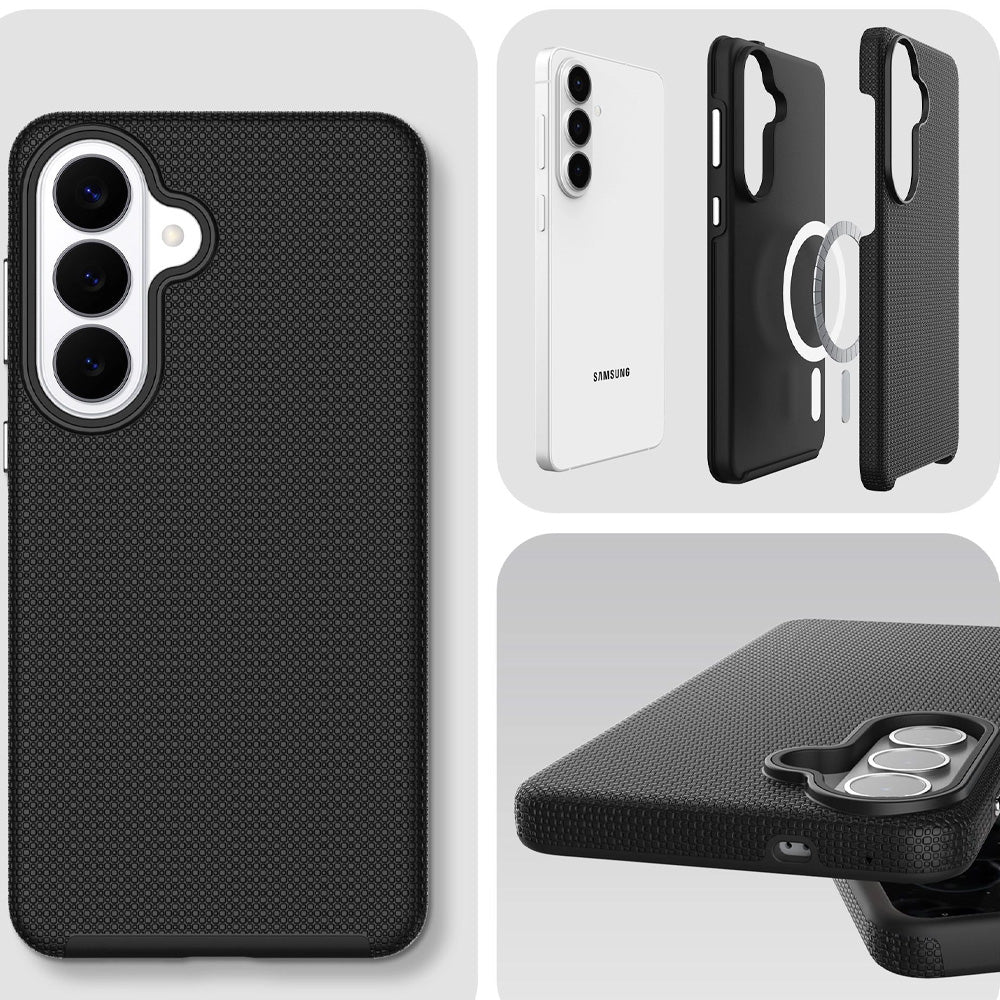 Handyhülle für Galaxy S26 FE, 3mk Hardy Shockproof MagCase mit MagSafe, Schwarz (2/12)