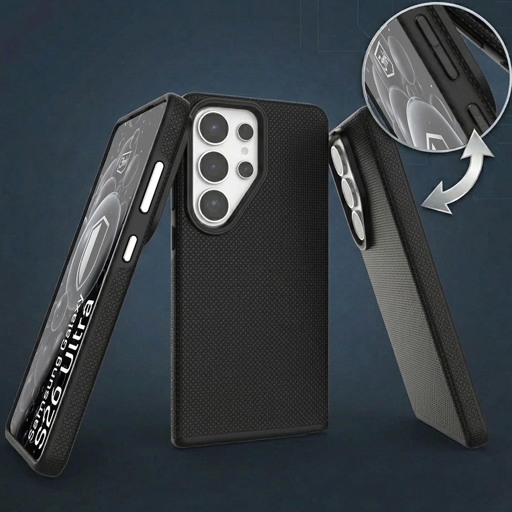 Handyhülle für Galaxy S26 Ultra, 3mk Hardy Shockproof MagCase mit MagSafe, Schwarz