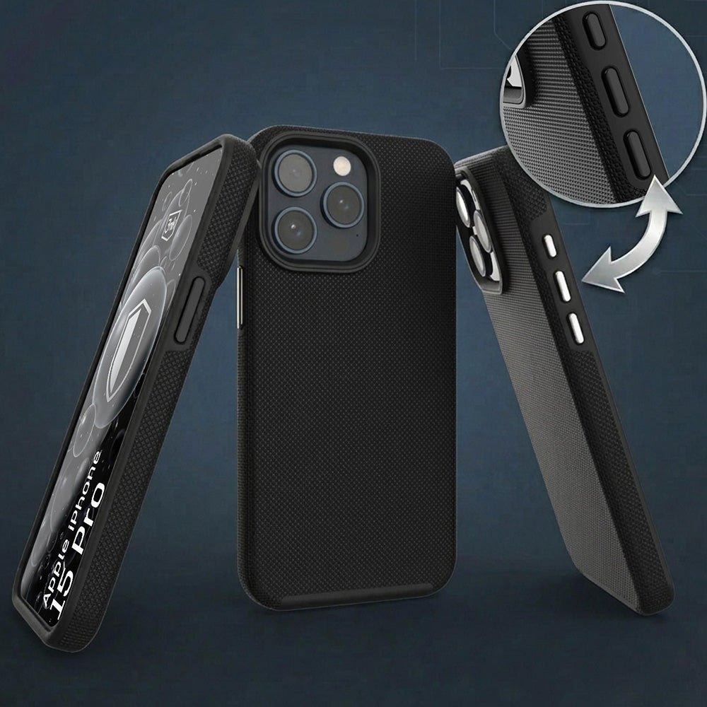 Handyhülle für iPhone 15 Pro, 3mk Hardy Shockproof MagCase mit MagSafe, Schwarz