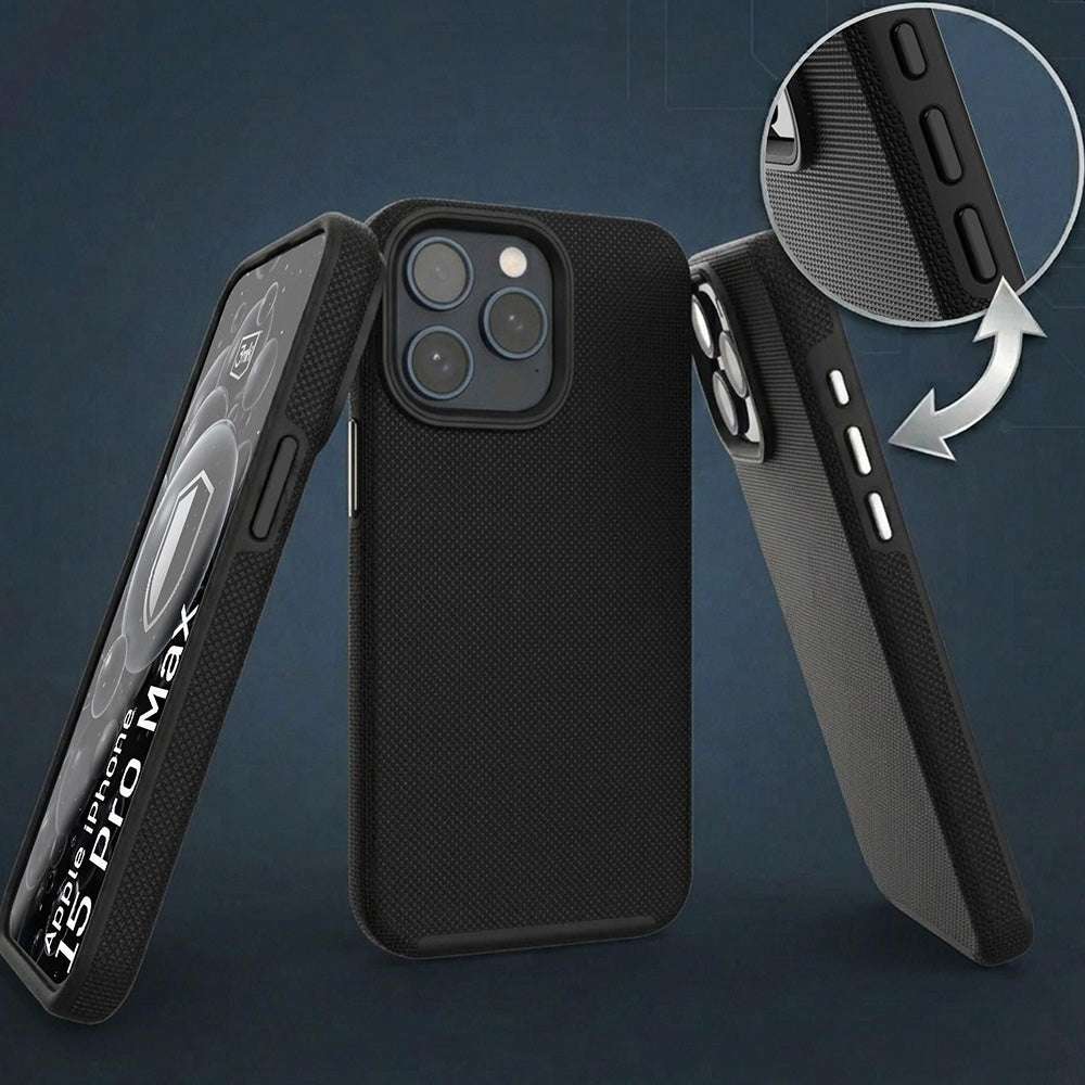 Handyhülle für iPhone 15 Pro Max, 3mk Hardy Shockproof MagCase mit MagSafe, Schwarz