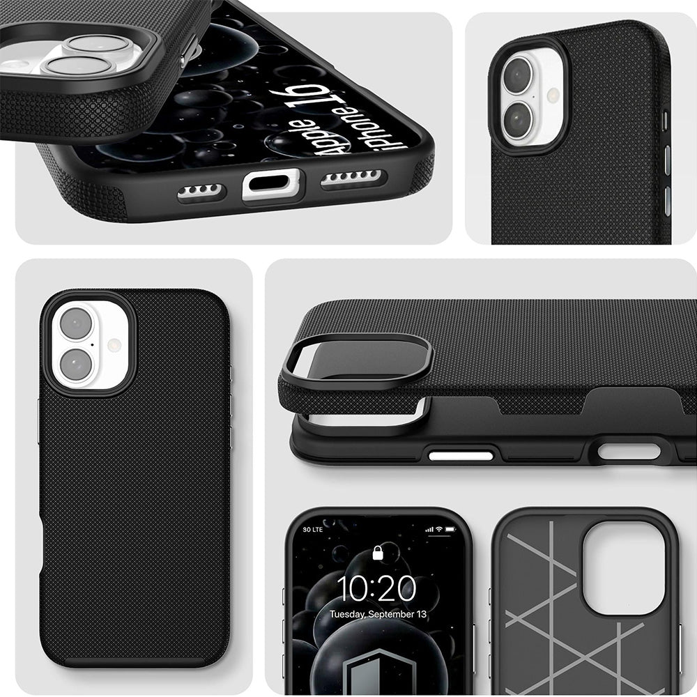 Handyhülle für iPhone 16, 3mk Hardy Shockproof MagCase mit MagSafe, Schwarz