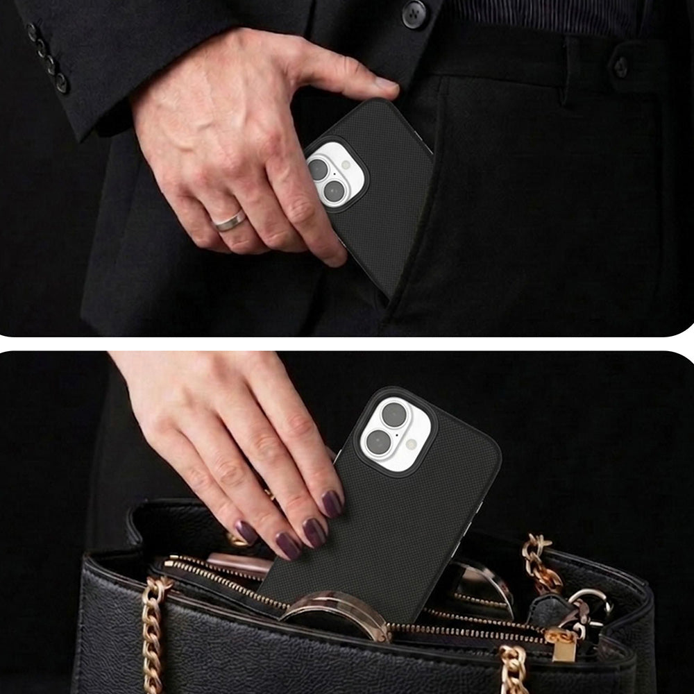 Handyhülle für iPhone 16, 3mk Hardy Shockproof MagCase mit MagSafe, Schwarz