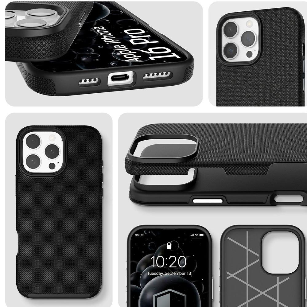 Handyhülle für iPhone 16 Pro, 3mk Hardy Shockproof MagCase mit MagSafe, Schwarz
