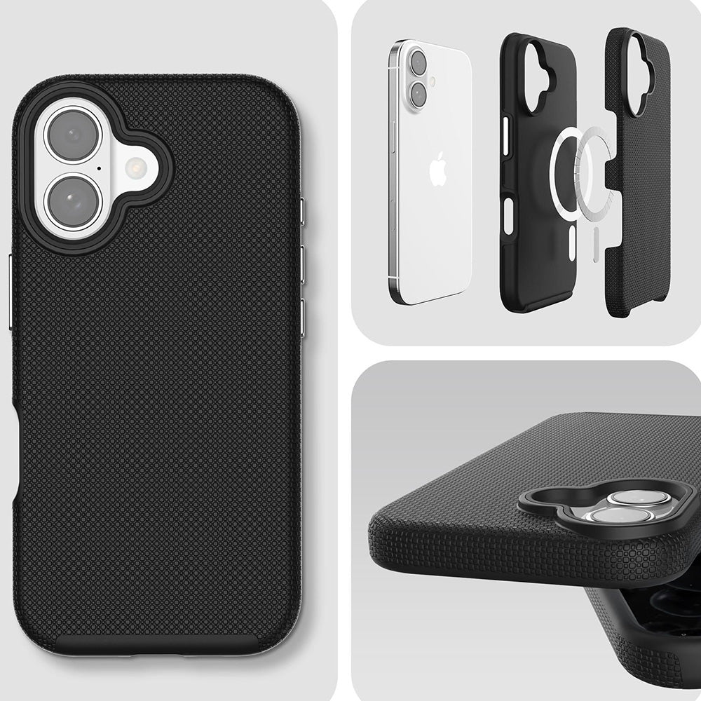 Handyhülle für iPhone 17, 3mk Hardy Shockproof MagCase mit MagSafe, Schwarz
