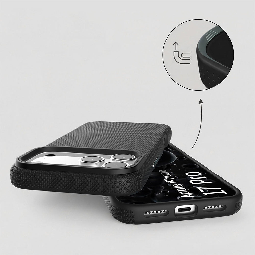 Handyhülle für iPhone 17 Pro, 3mk Hardy Shockproof MagCase mit MagSafe, Schwarz