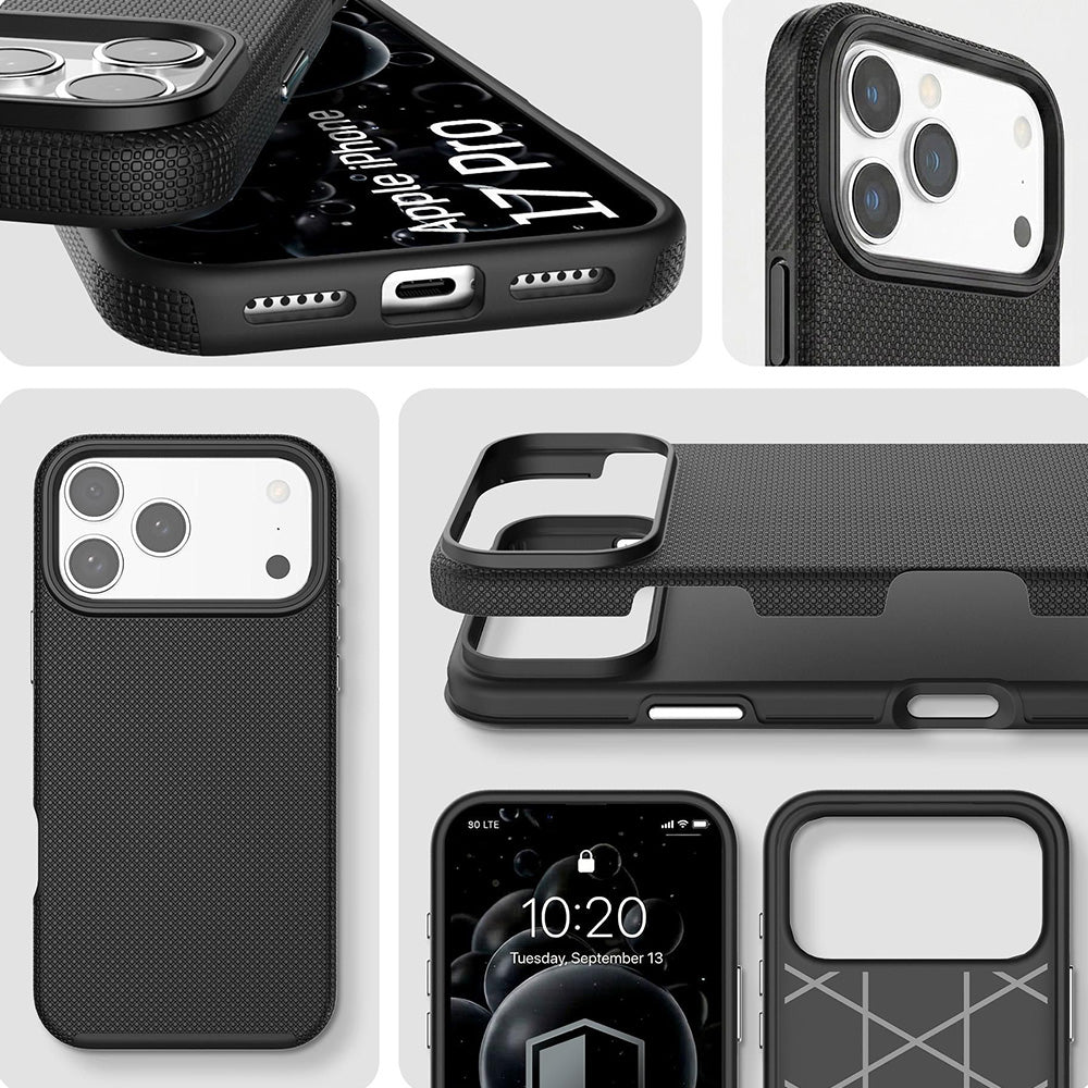 Handyhülle für iPhone 17 Pro, 3mk Hardy Shockproof MagCase mit MagSafe, Schwarz
