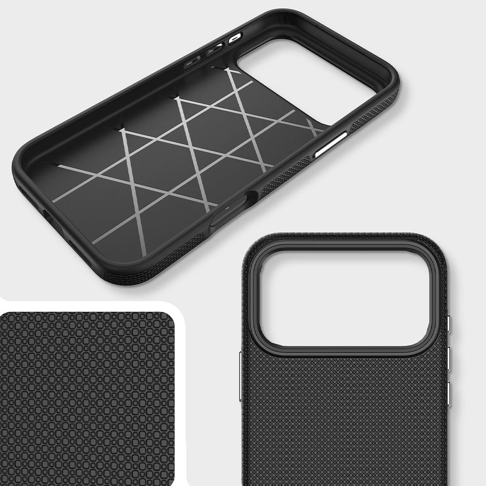 Handyhülle für iPhone 17 Pro Max, 3mk Hardy Shockproof MagCase mit MagSafe, Schwarz