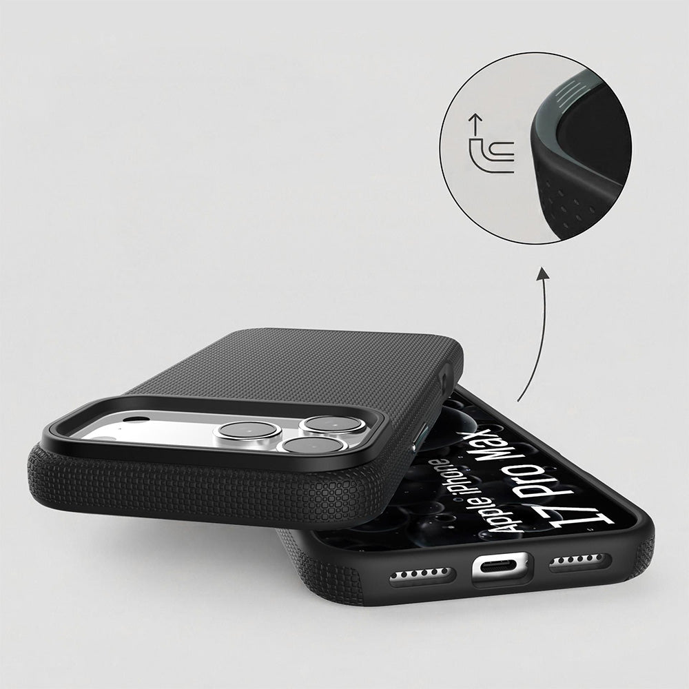 Handyhülle für iPhone 17 Pro Max, 3mk Hardy Shockproof MagCase mit MagSafe, Schwarz