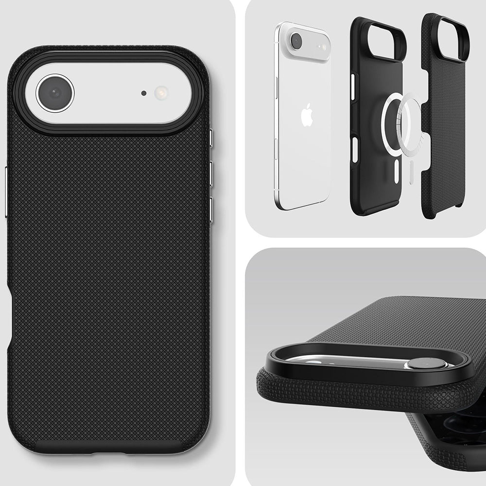Handyhülle für iPhone Air, 3mk Hardy Shockproof MagCase mit MagSafe, Schwarz