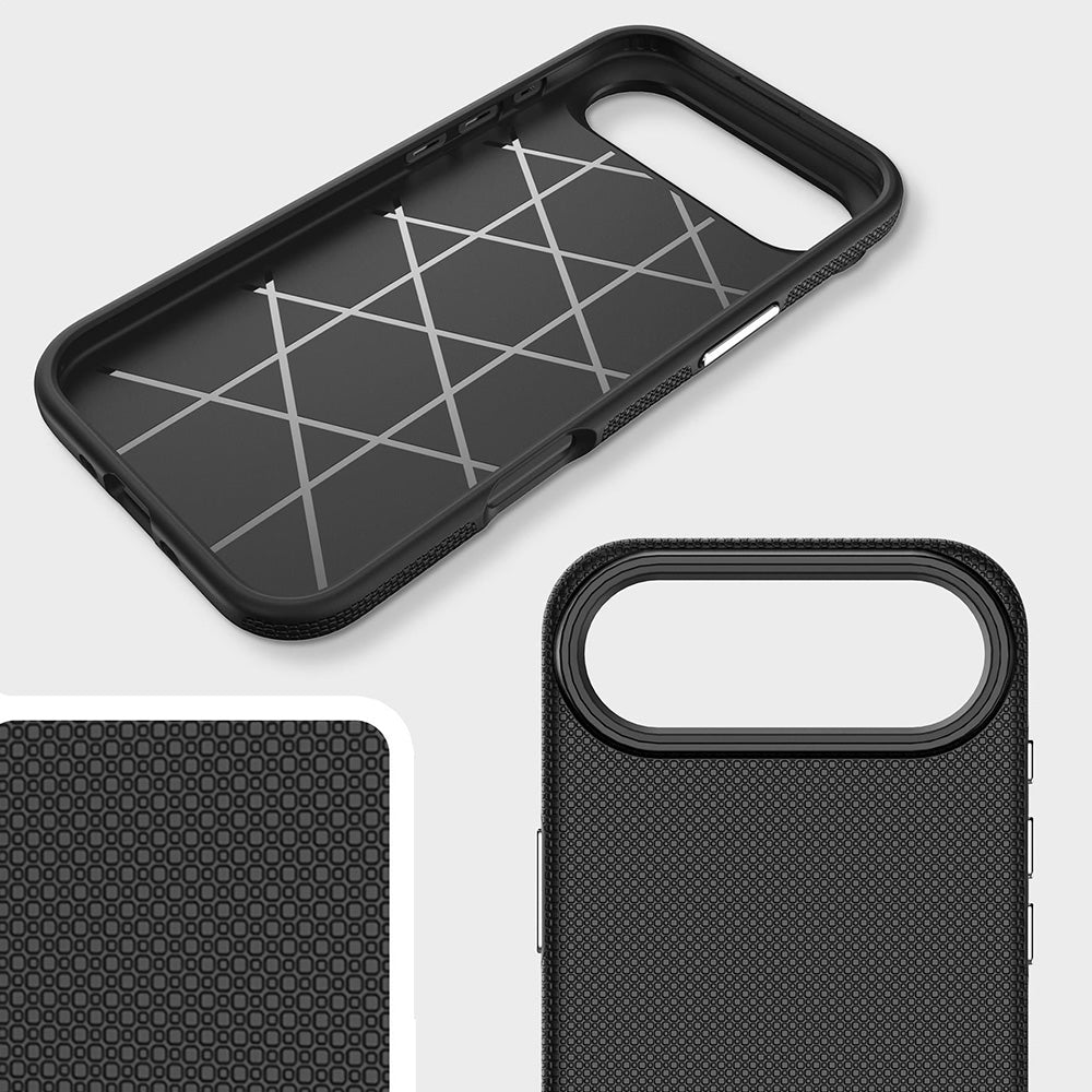 Handyhülle für iPhone Air, 3mk Hardy Shockproof MagCase mit MagSafe, Schwarz