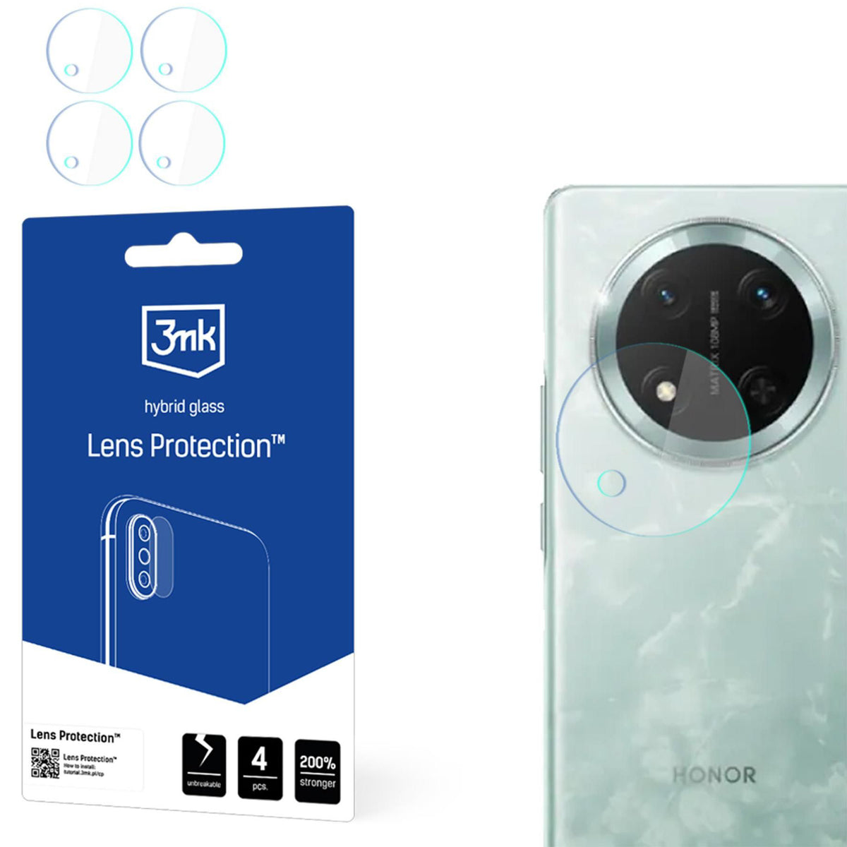 Objektivschutz für Honor Magic7 Lite, 3mk Lens Protection, 4 Sätze