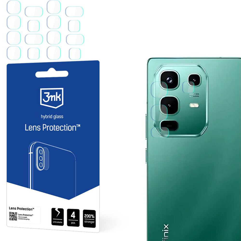 Objektivschutz für Infinix Note 50 Pro 4G / Note 50 4G, 3mk Lens Protection, 4 Sätze