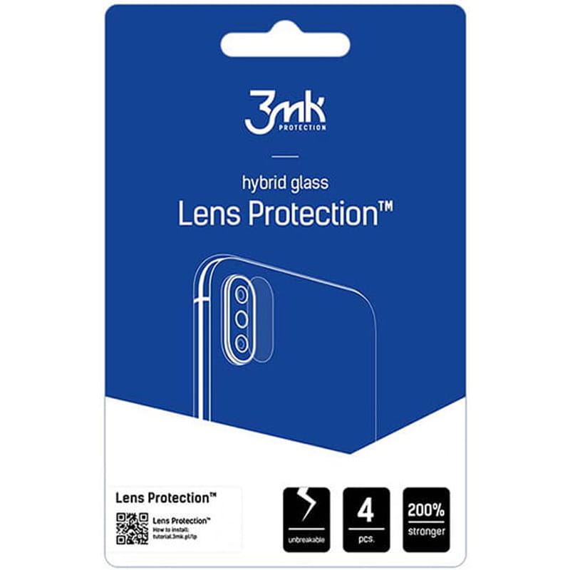 Objektivschutz für Motorola Moto G04s, 3mk Lens Protection, 4 Sätze