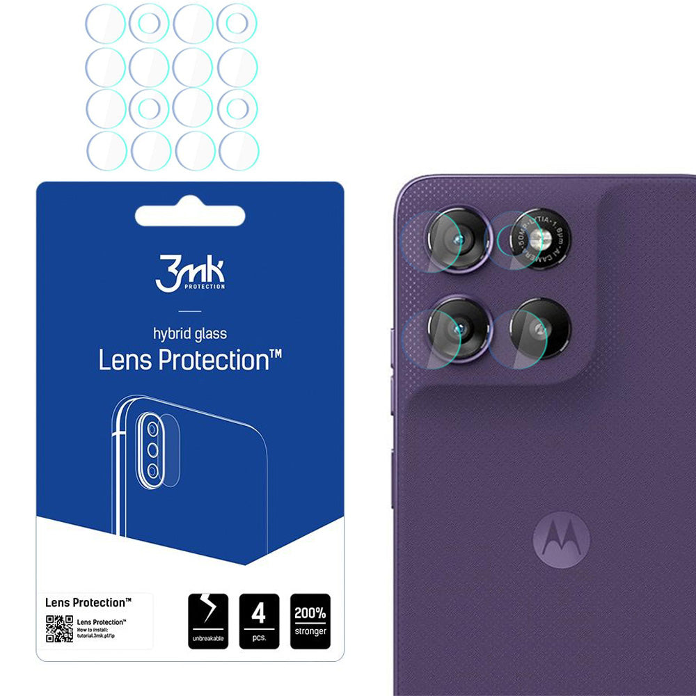 Objektivschutz für Motorola Moto G77 5G / G67 5G, 3mk Lens Protection, 4 Sätze