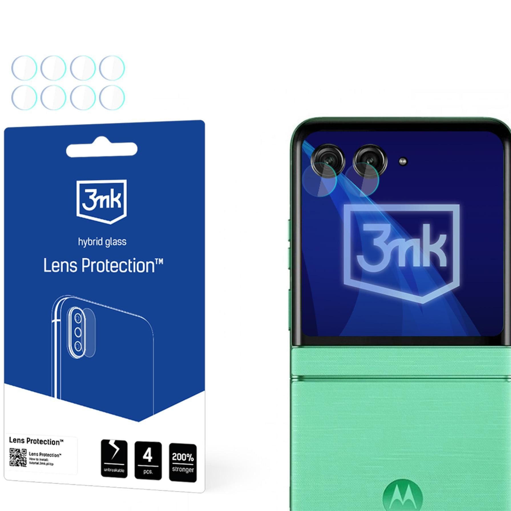 Objektivschutz für Motorola Razr 60, 3mk Lens Protection, 4 Sätze