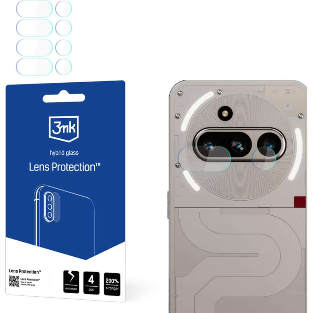Objektivschutz für Nothing Phone (3a), 3mk Lens Protection, 4 Sätze