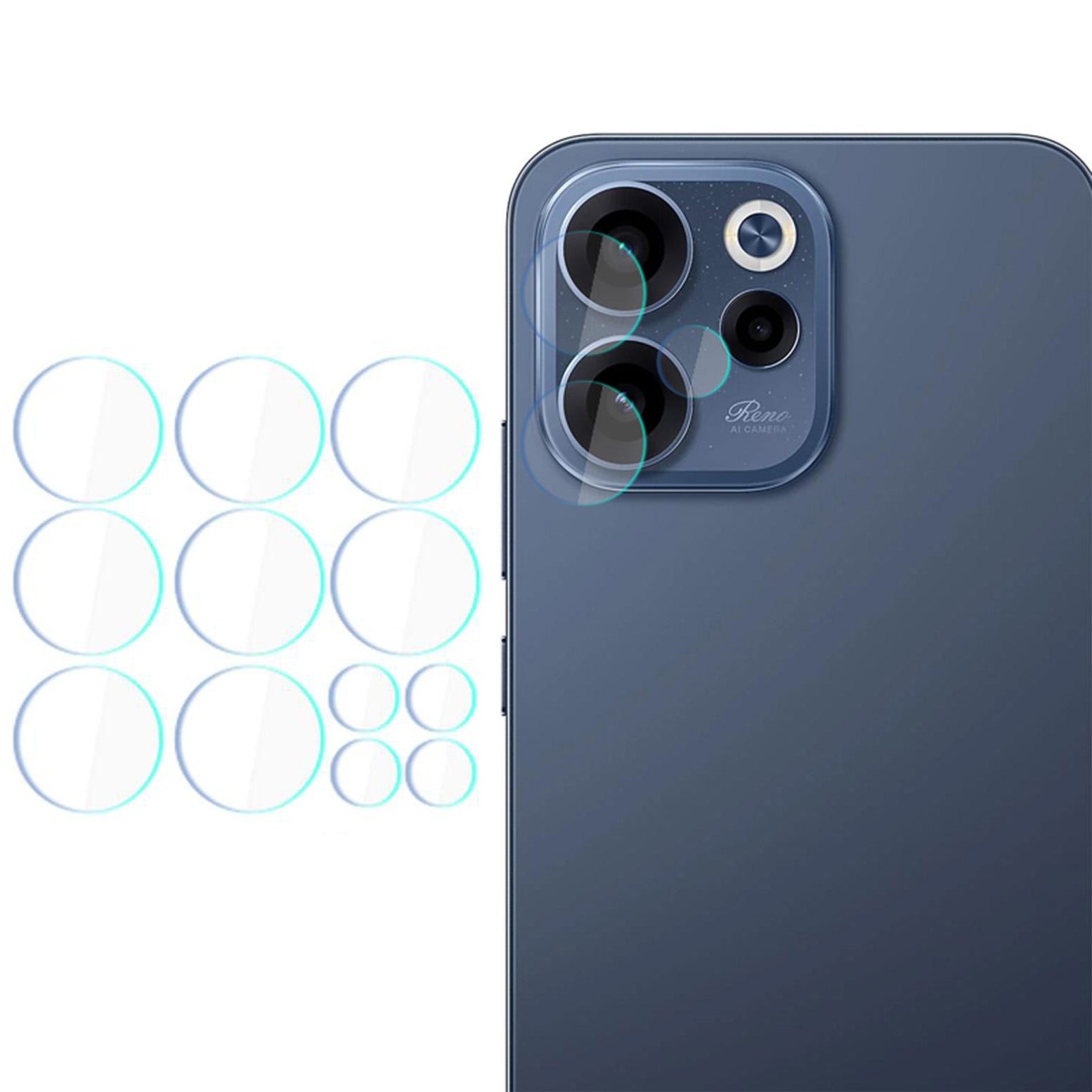 Objektivschutz für Oppo Reno 15 F 5G / Reno 15 FS, 3mk Lens Protection, 4 Sätze