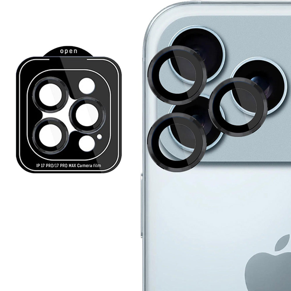 Objektivschutz für iPhone 17 Pro Max / 17 Pro, 3mk Lens Protection Pro, Schwarz